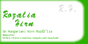 rozalia hirn business card